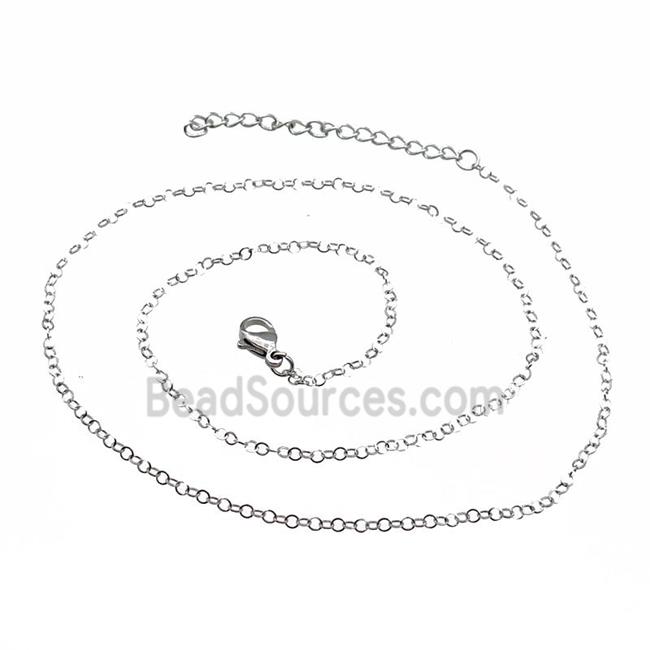 Raw Stainless Steel Necklace Chain