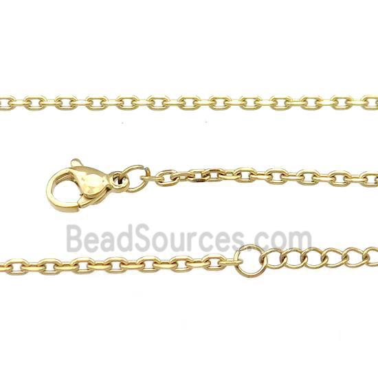 Stainless Steel Necklace Chain Gold Plated