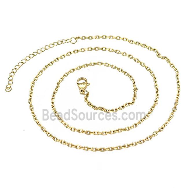 Stainless Steel Necklace Chain Gold Plated