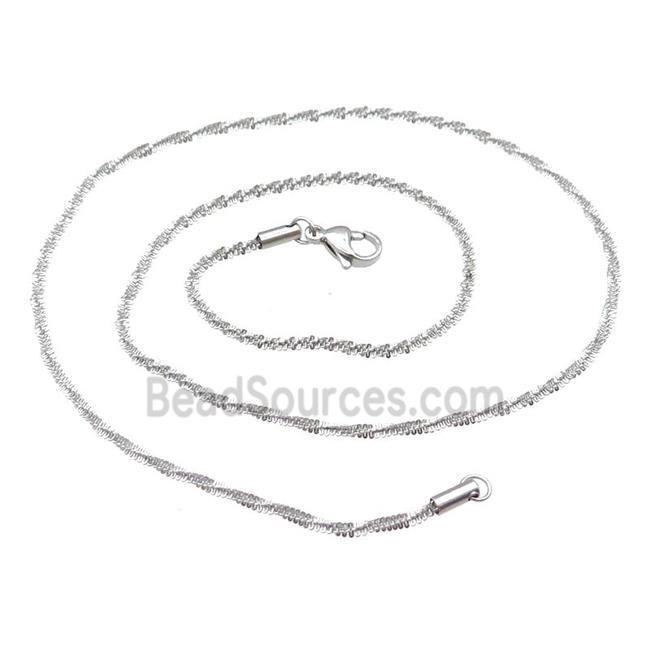 Raw Stainless Steel Necklace Chain