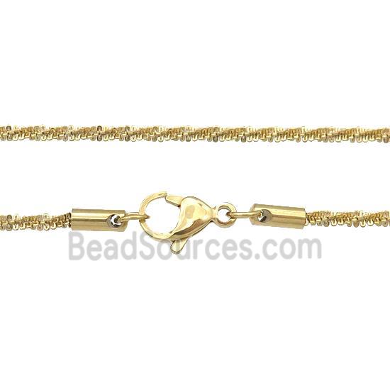 Stainless Steel Necklace Chain Gold Plated