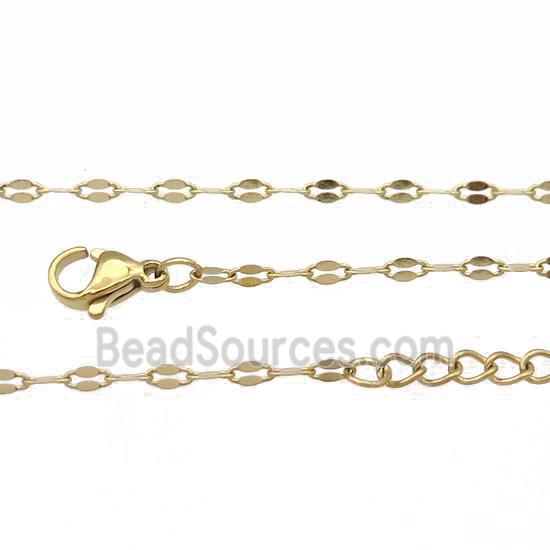 Stainless Steel Necklace Chain Gold Plated