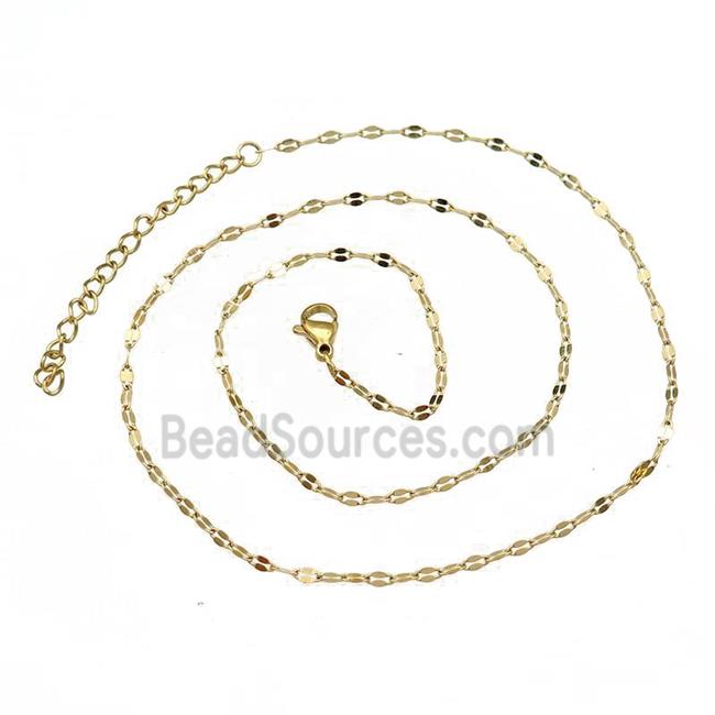 Stainless Steel Necklace Chain Gold Plated