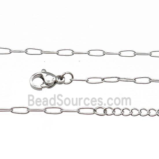 Raw Stainless Steel Necklace Chain