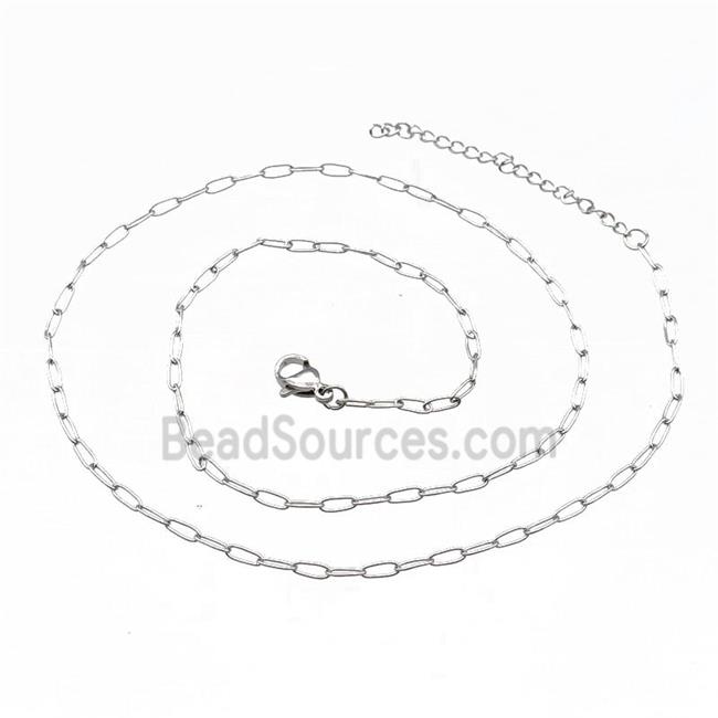 Raw Stainless Steel Necklace Chain