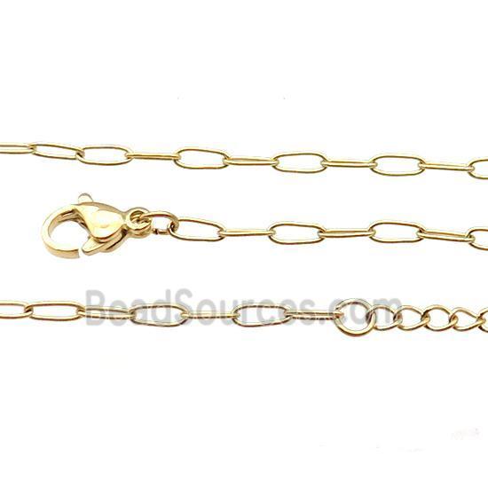 Stainless Steel Necklace Chain Gold Plated