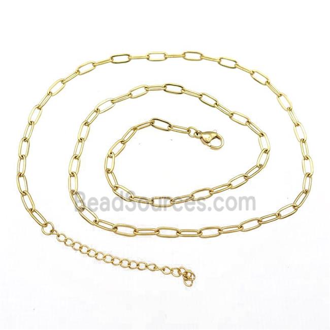 Stainless Steel Necklace Chain Gold Plated