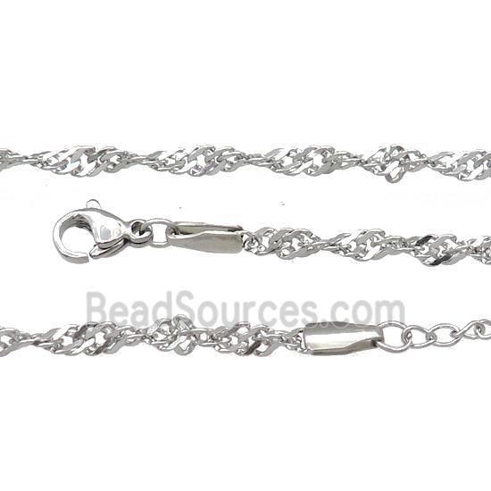 Raw Stainless Steel Necklace Chain