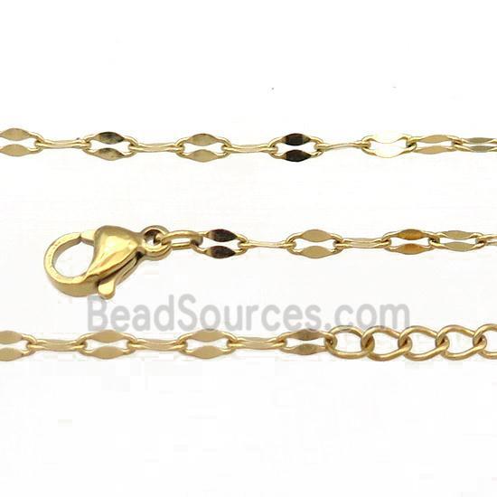 Stainless Steel Necklace Chain Gold Plated