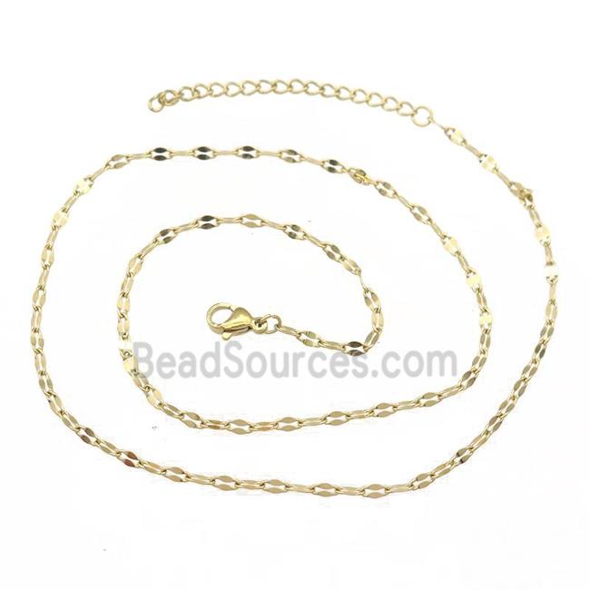 Stainless Steel Necklace Chain Gold Plated