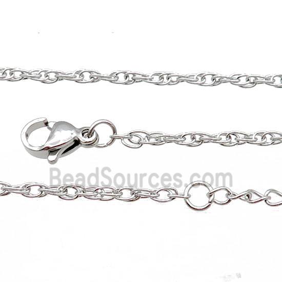 Raw Stainless Steel Necklace Chain