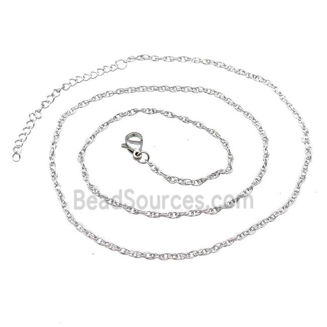 Raw Stainless Steel Necklace Chain