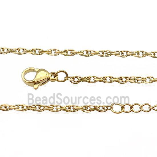 Stainless Steel Necklace Chain Gold Plated