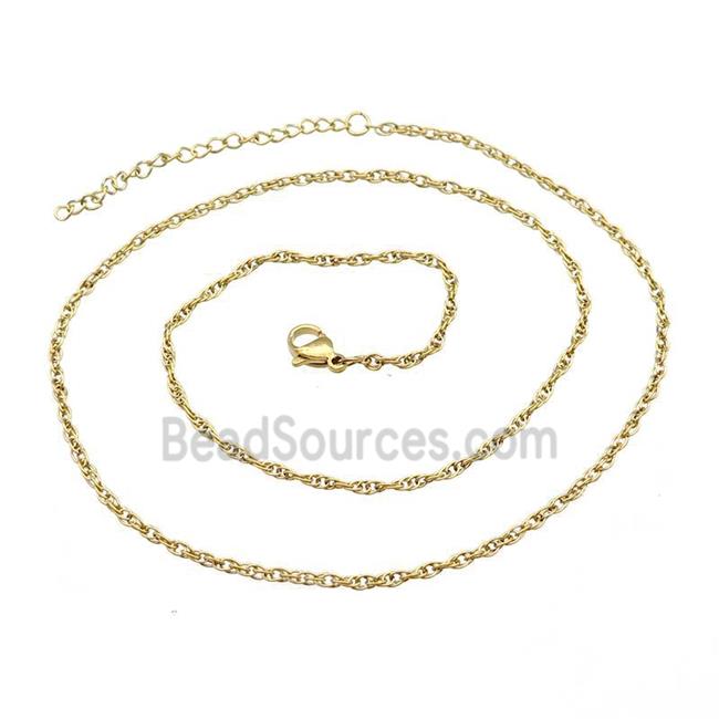 Stainless Steel Necklace Chain Gold Plated