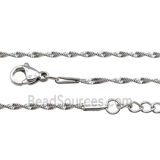 Raw Stainless Steel Necklace Chain