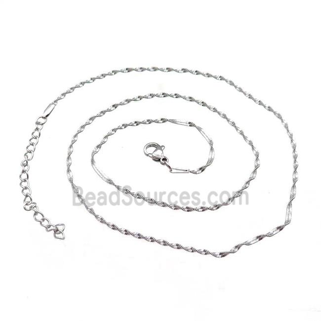 Raw Stainless Steel Necklace Chain