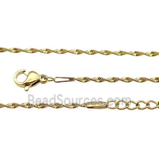 Stainless Steel Necklace Chain Gold Plated