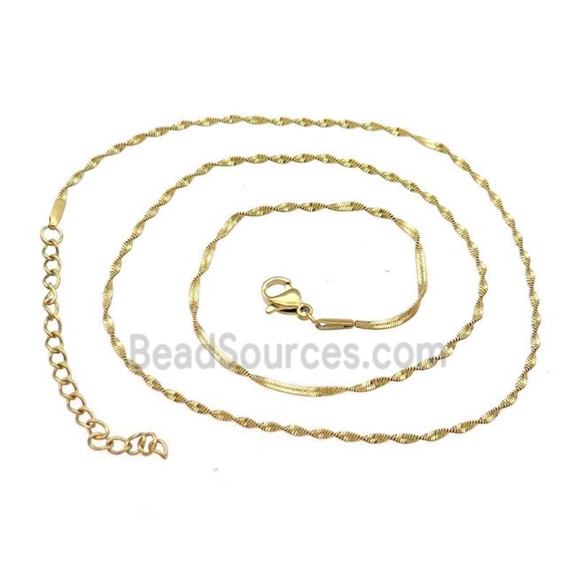 Stainless Steel Necklace Chain Gold Plated