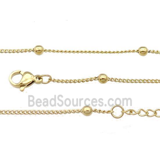 Stainless Steel Necklace Chain Gold Plated