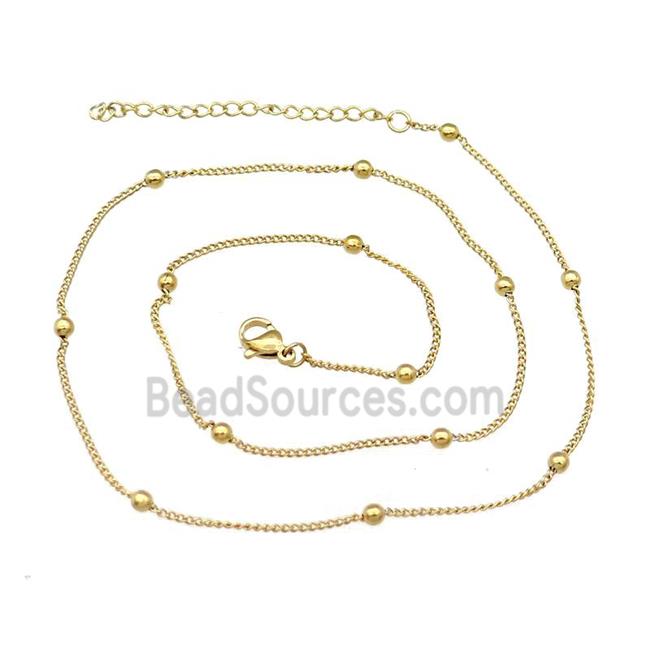 Stainless Steel Necklace Chain Gold Plated