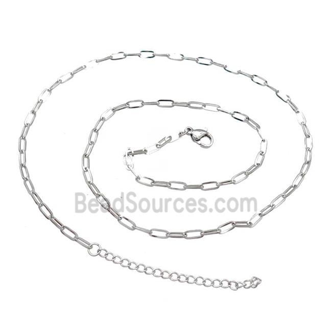 Raw Stainless Steel Necklace Chain