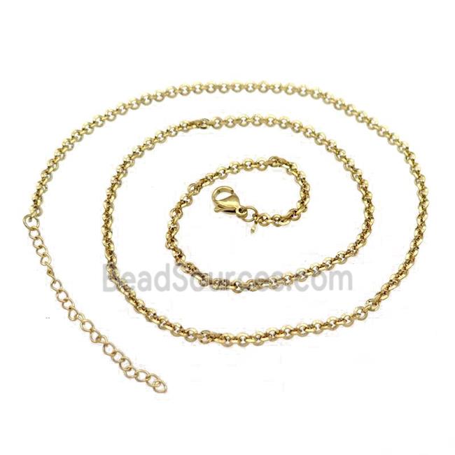 Stainless Steel Necklace Chain Gold Plated