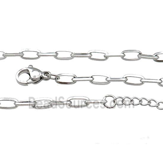 Raw Stainless Steel Necklace Chain