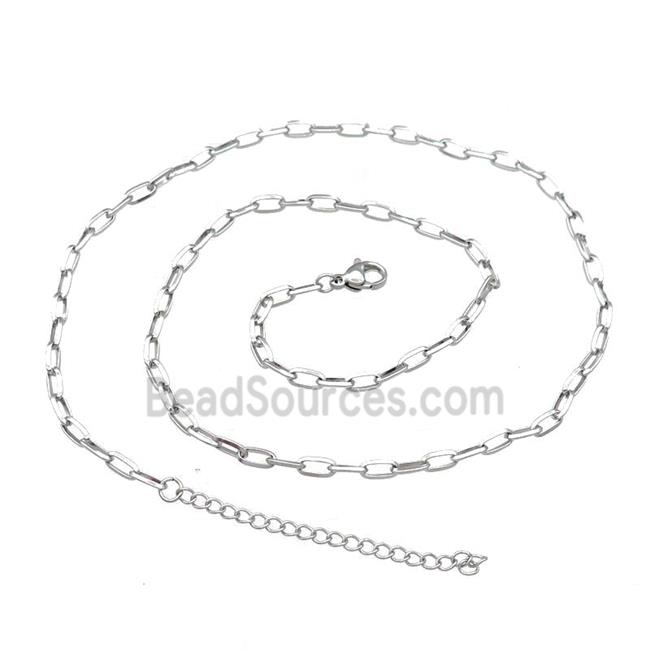 Raw Stainless Steel Necklace Chain