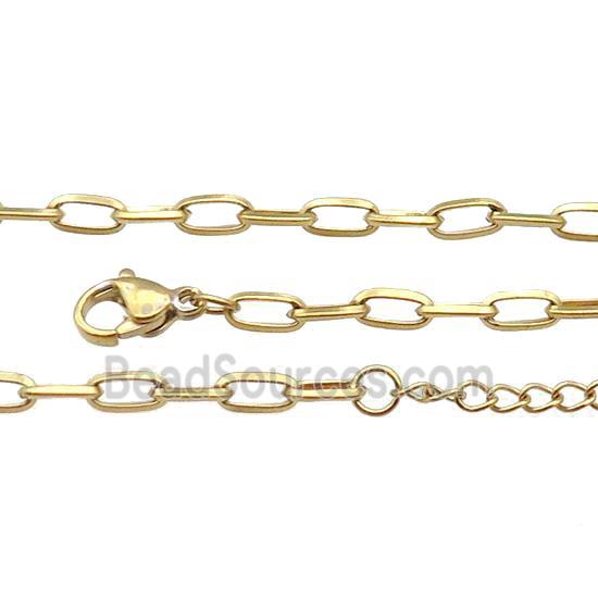 Stainless Steel Necklace Chain Gold Plated