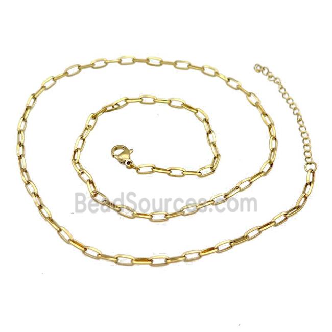 Stainless Steel Necklace Chain Gold Plated