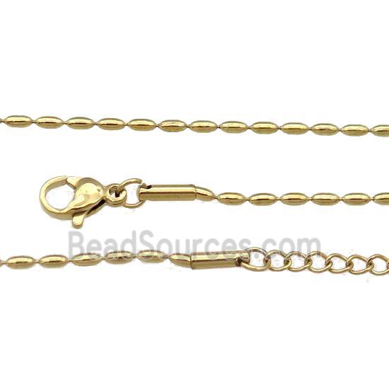 Stainless Steel Necklace Chain Gold Plated