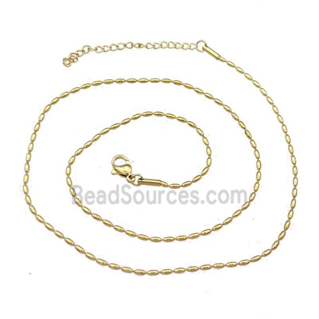 Stainless Steel Necklace Chain Gold Plated