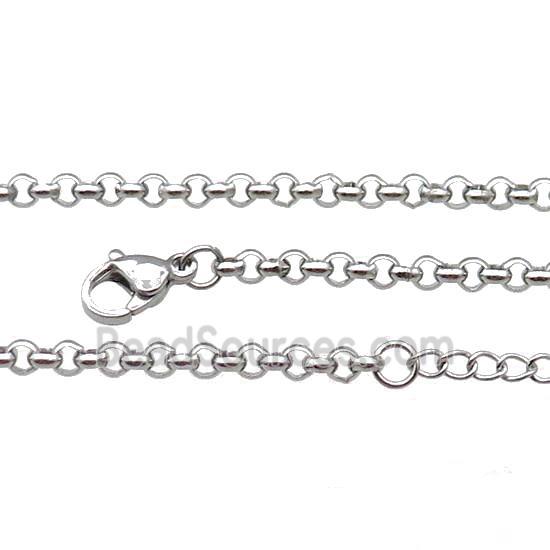 Raw Stainless Steel Necklace Chain