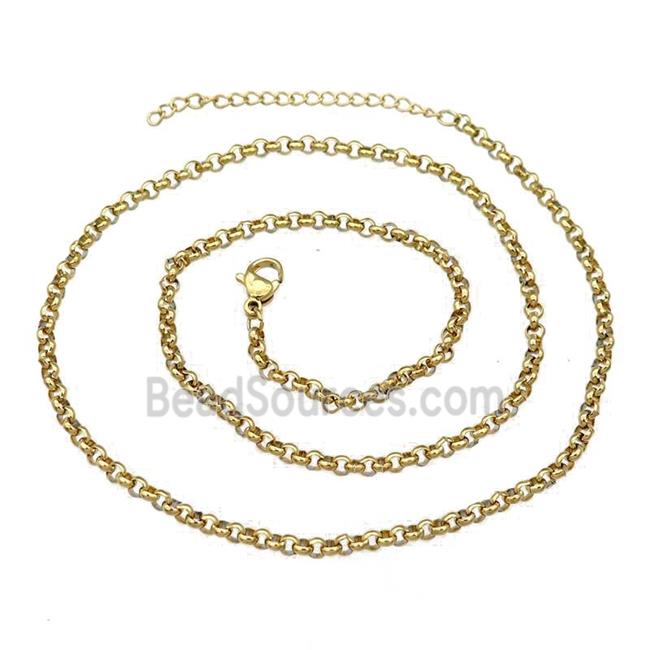 Stainless Steel Necklace Chain Gold Plated