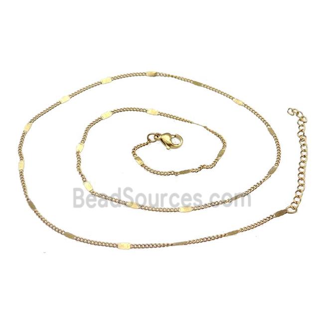 Stainless Steel Necklace Chain Gold Plated