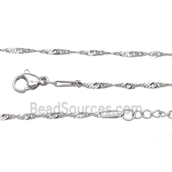 Raw Stainless Steel Necklace Chain