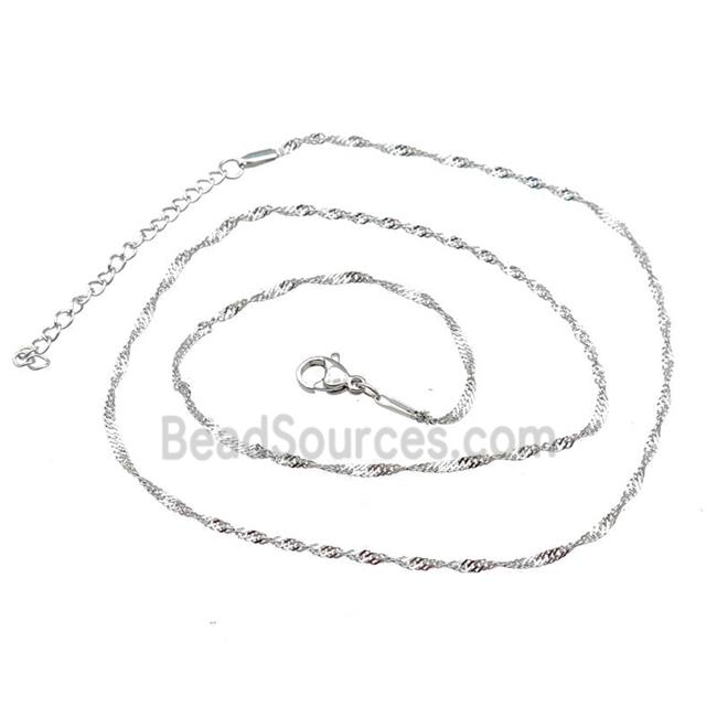 Raw Stainless Steel Necklace Chain