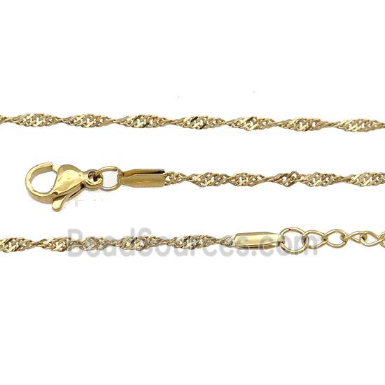 Stainless Steel Necklace Chain Gold Plated