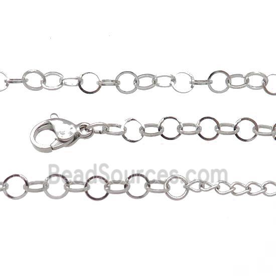 Raw Stainless Steel Necklace Chain