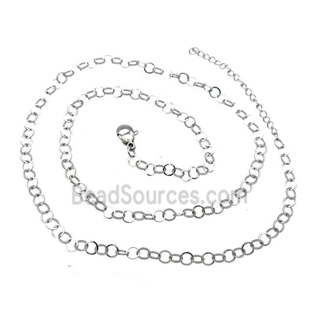 Raw Stainless Steel Necklace Chain