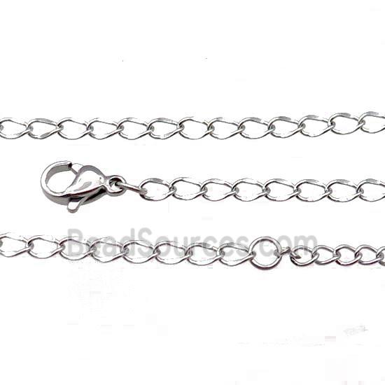 Raw Stainless Steel Necklace Chain