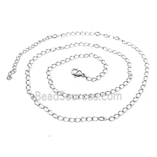 Raw Stainless Steel Necklace Chain