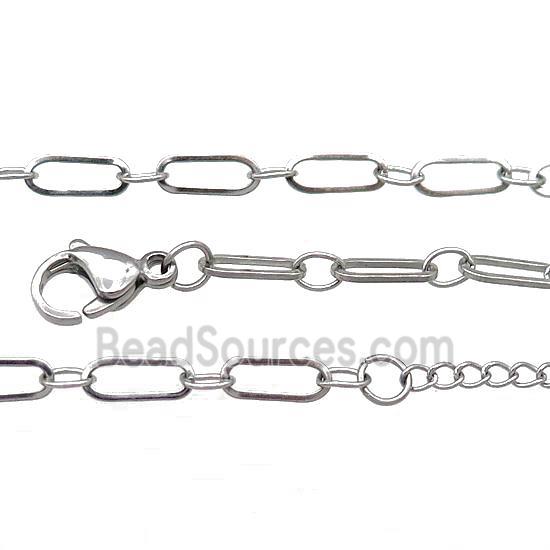 Raw Stainless Steel Necklace Chain