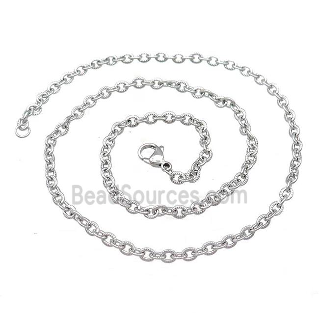 Raw Stainless Steel Necklace Chain