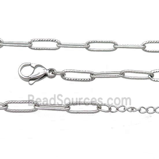 Raw Stainless Steel Necklace Chain