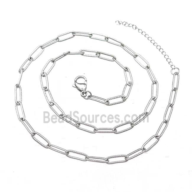 Raw Stainless Steel Necklace Chain