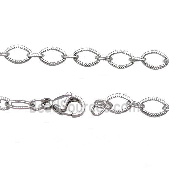 Raw Stainless Steel Necklace Chain