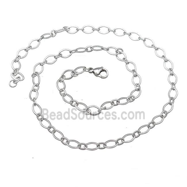 Raw Stainless Steel Necklace Chain