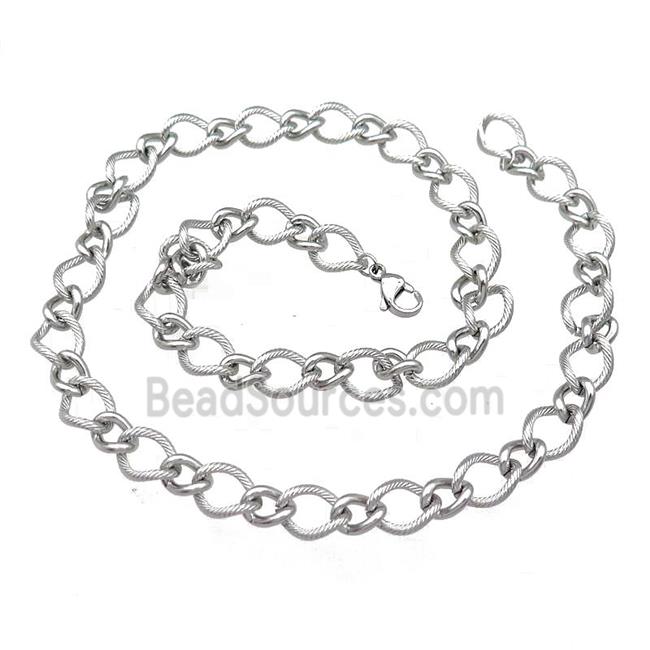 Raw Stainless Steel Necklace Chain