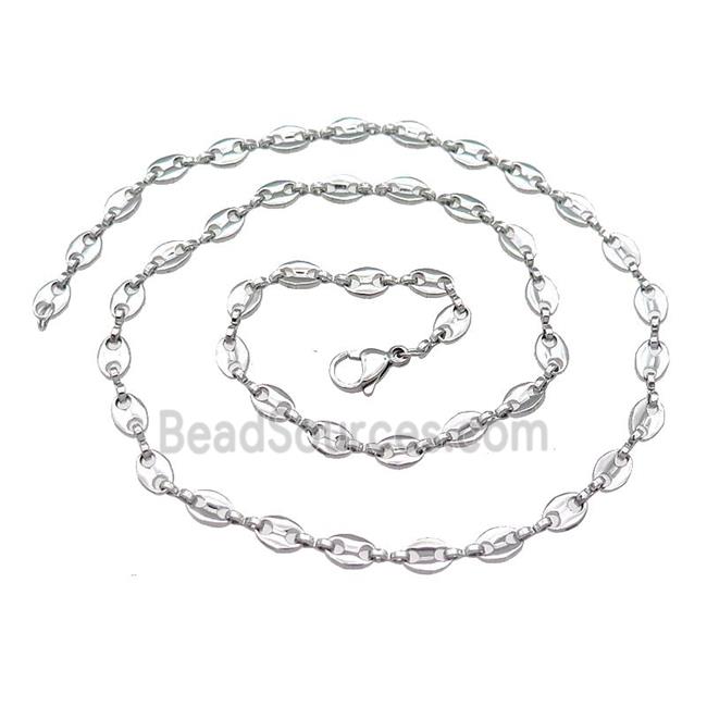 Raw Stainless Steel Necklace Chain